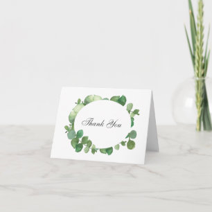 Eucalyptus Boho Greenery Thank You Card