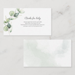 Eucalyptus Botanical Books for Baby Enclosure Card