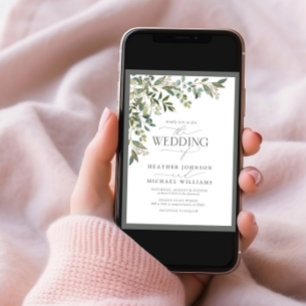 Eucalyptus Botanical Floral Watercolor Photo Invitation