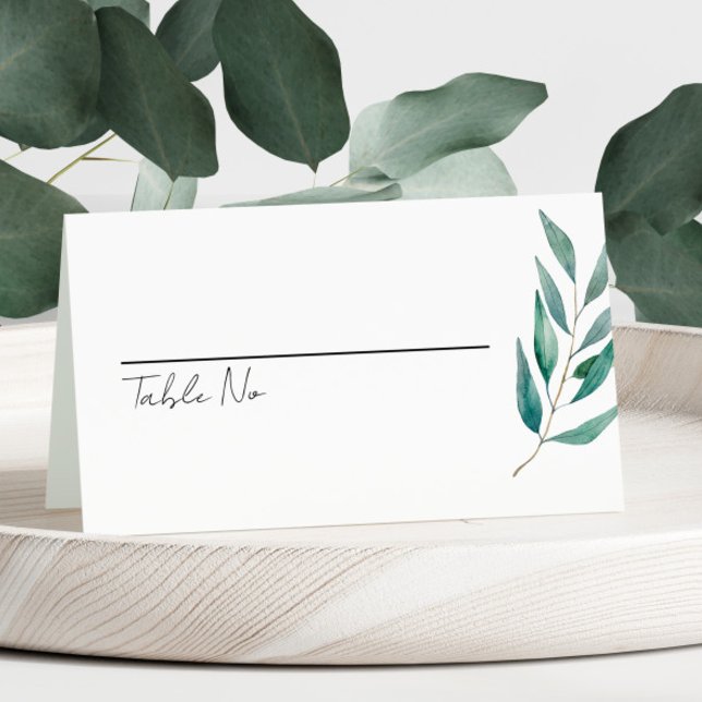 Eucalyptus Botanical Greenery Garden Wedding Place Card (Creator Uploaded)