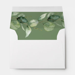 Eucalyptus Botanical Greenery Return Address Envelope