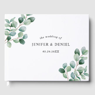 Eucalyptus Botanical Greenery  Wedding Guest Book