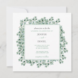 Eucalyptus Botanical Greenery  wedding Invitation
