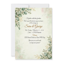 Eucalyptus Botanical Greenery Wedding Invitation