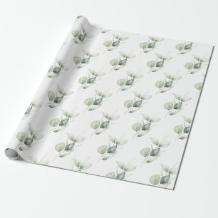Eucalyptus Botanical Holiday Greenery Wrapping Paper