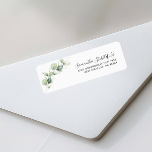 Eucalyptus Botanical Minimalist Return Address Label