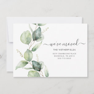 Eucalyptus Botanical Moving Address Announcement
