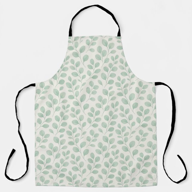 Eucalyptus Botanical Pattern Apron (Front)