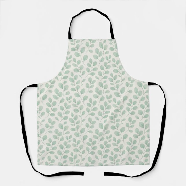 Eucalyptus Botanical Pattern Apron (Front)