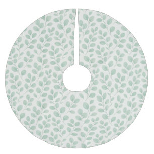 Eucalyptus Botanical Pattern Brushed Polyester Tree Skirt