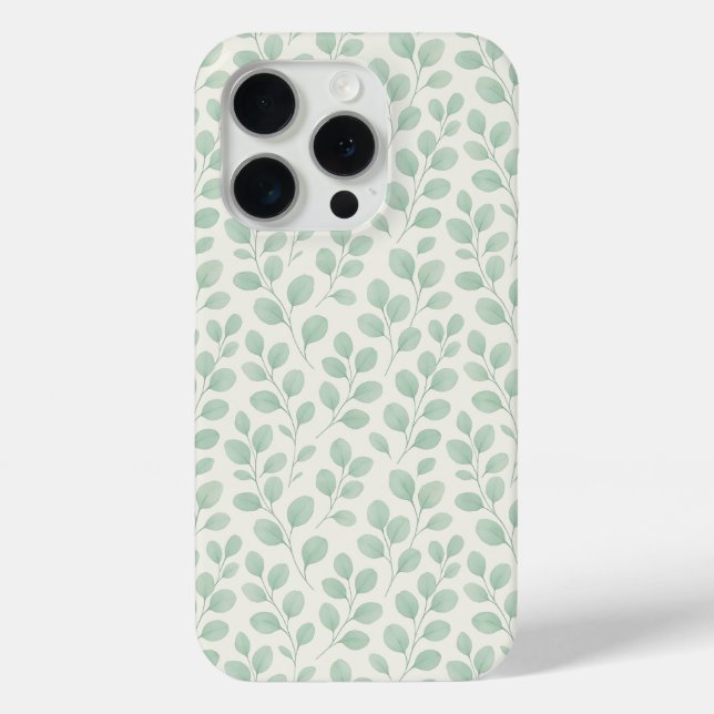 Eucalyptus Botanical Pattern Case-Mate iPhone Case (Back)