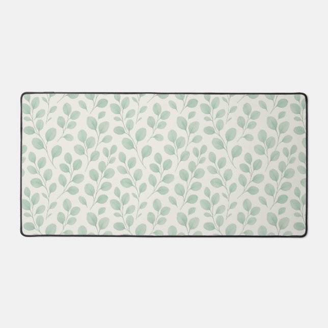 Eucalyptus Botanical Pattern Desk Mat (Front)