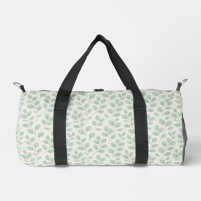 Eucalyptus Botanical Pattern Duffle Bag (Front)