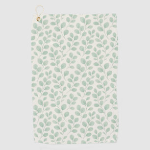 Eucalyptus Botanical Pattern Golf Towel