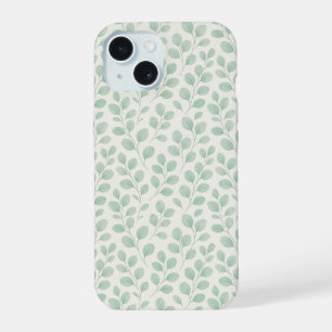 Eucalyptus Botanical Pattern iPhone 15 Case
