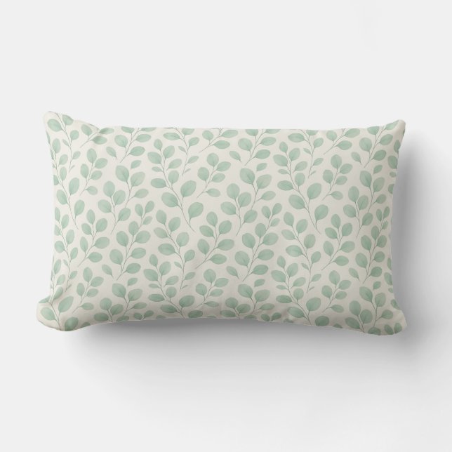Eucalyptus Botanical Pattern Lumbar Cushion (Front)