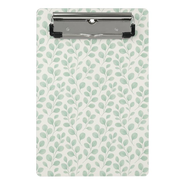 Eucalyptus Botanical Pattern Mini Clipboard (Front)