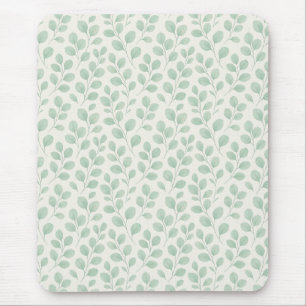 Eucalyptus Botanical Pattern Mouse Pad