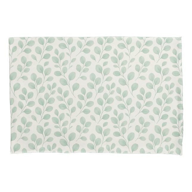 Eucalyptus Botanical Pattern Pillowcase (Front)