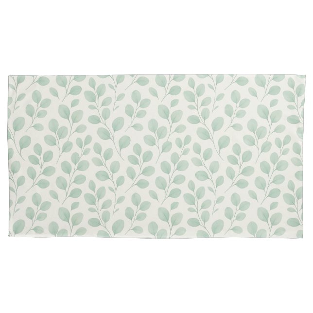Eucalyptus Botanical Pattern Pillowcase (Front)