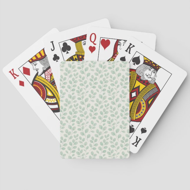 Eucalyptus Botanical Pattern Playing Cards (Back)