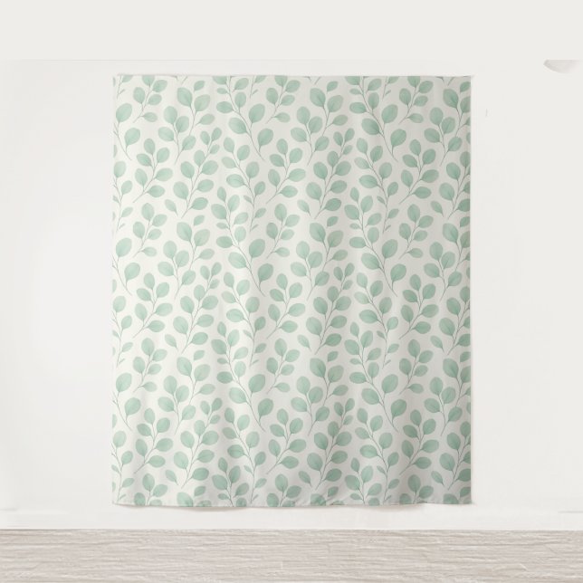 Eucalyptus Botanical Pattern Tapestry (Front)