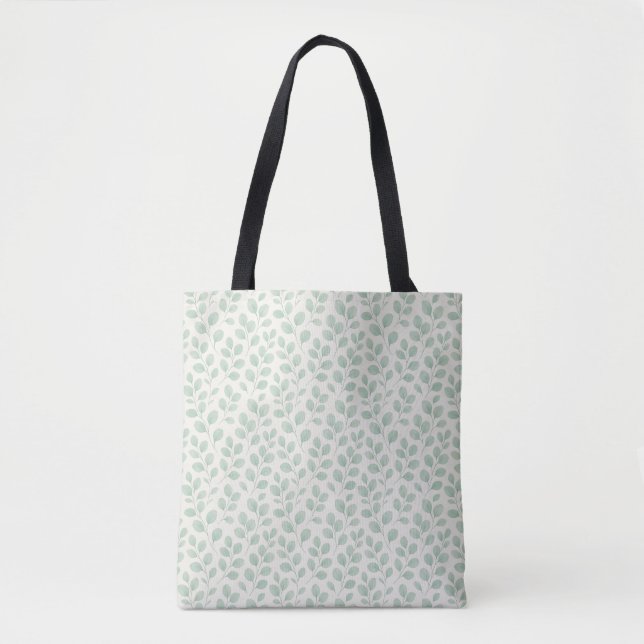 Eucalyptus Botanical Pattern Tote Bag (Front)