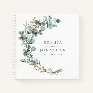 Eucalyptus Botanical Personalised Wedding Notebook