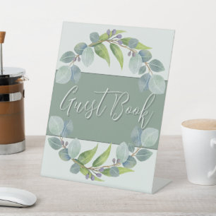 Eucalyptus Botanical Wedding Guest Book Sign