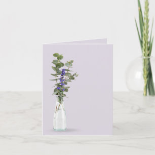 Eucalyptus Bouquet In Bottle Vase Note Card
