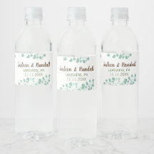 Eucalyptus Branch Water Bottle Label