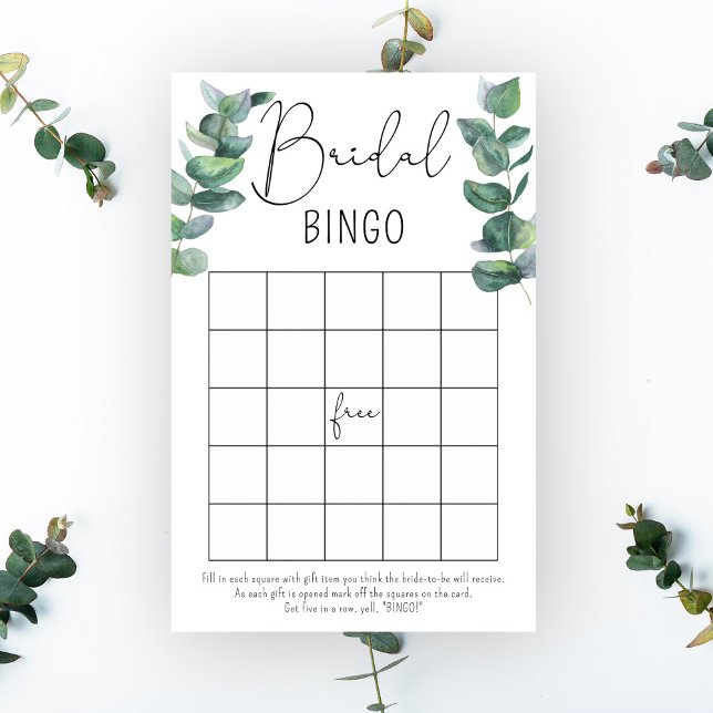 Eucalyptus - bridal shower bingo game (Creator Uploaded)