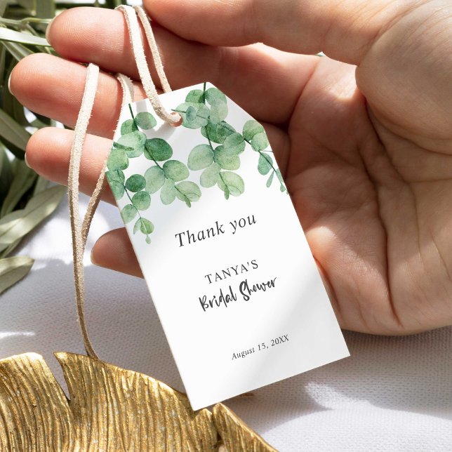 Eucalyptus Bridal Shower Elegant Gift Tags (Creator Uploaded)