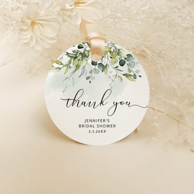 Eucalyptus bridal shower favour tag (Creator Uploaded)