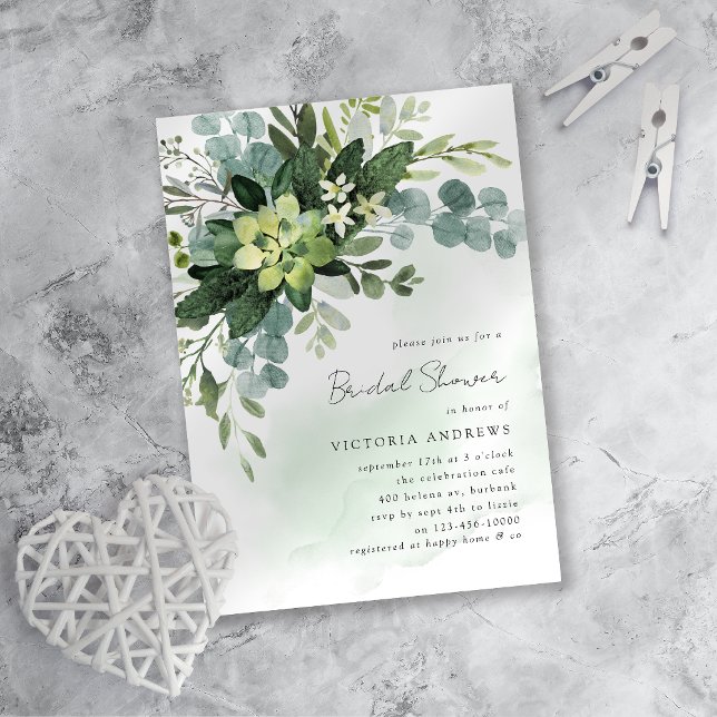 Eucalyptus Bridal Shower Invitation (Creator Uploaded)