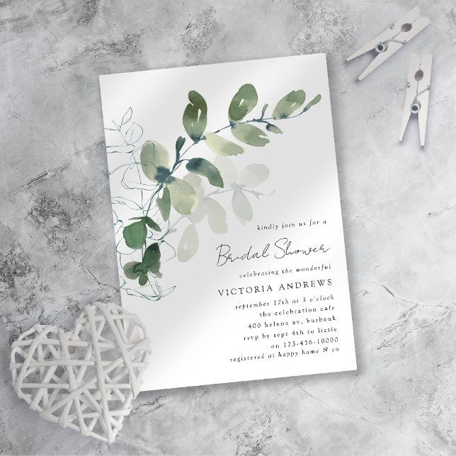 Eucalyptus Bridal Shower Invitation (Creator Uploaded)