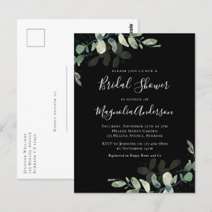 Eucalyptus Bridal Shower Invitation Postcard