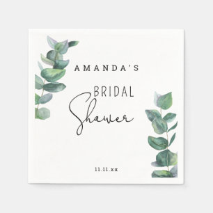 Eucalyptus - bridal shower napkin
