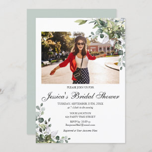 Eucalyptus Bridal Shower PHOTO Invitation
