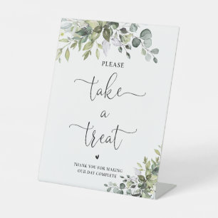 Eucalyptus Bridal Shower Take A Treat Sign