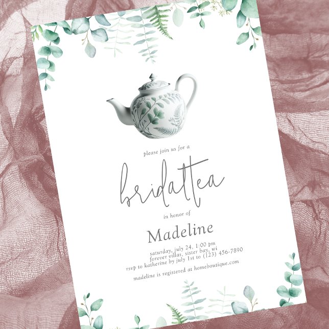 Eucalyptus Bridal Tea Bridal Shower Invitation (Creator Uploaded)