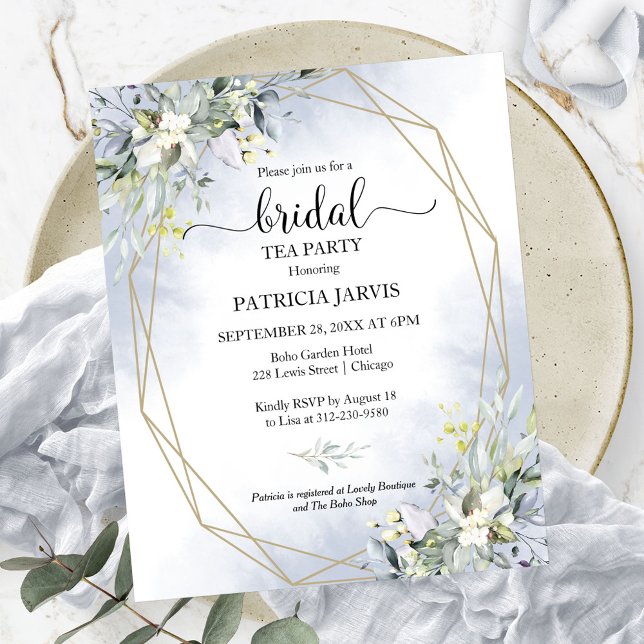  Eucalyptus Bridal Tea Party Budget Invitation (Creator Uploaded)