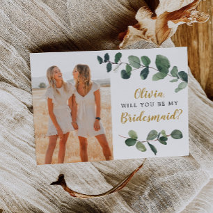Eucalyptus Bridesmaid Proposal Card