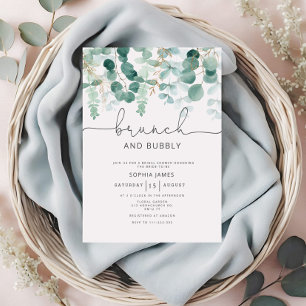 Eucalyptus Brunch and bubbly invitation