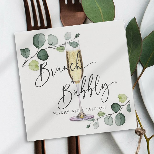 Eucalyptus Brunch and Bubbly Napkins (Creator Uploaded)