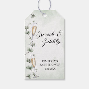 Eucalyptus Brunch Champagne Garden Baby Shower Gift Tags