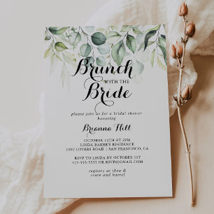 Eucalyptus Brunch with the Bride Shower  Invitation