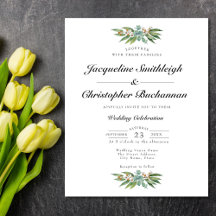 Eucalyptus Budget Wedding Invitation