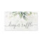 Eucalyptus Calligraphy Diaper Raffle Ticket