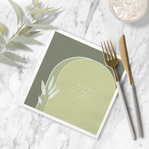 Eucalyptus Colour Tones Wedding Green ID901 Napkin